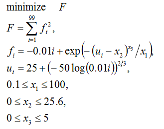 一般非線形計画問題の数式での記述例