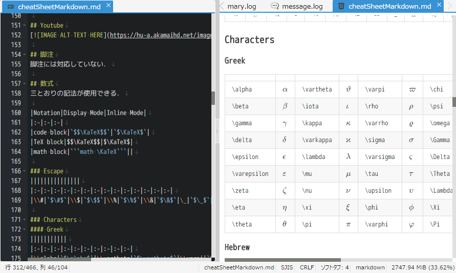 Nuorium Markdown プレビューイメージ