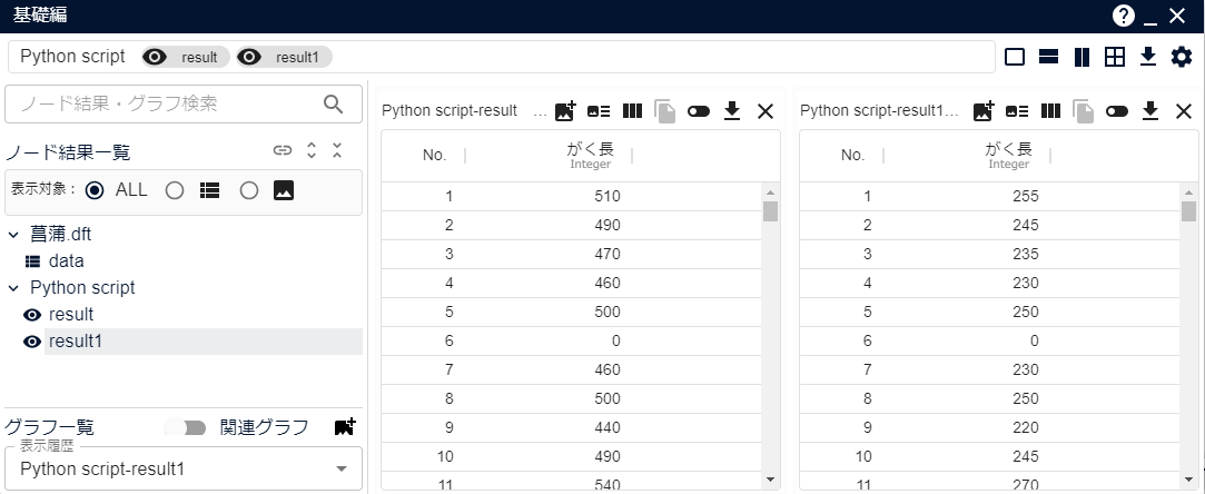 Python Script 実行結果